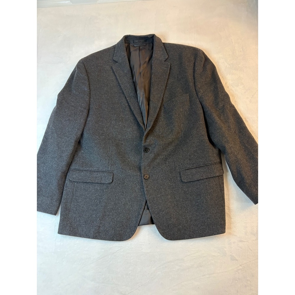Lauren Ralph Lauren Men Charcoal Gray Wool Blend Suit Jacket Blazer Size 48R‎